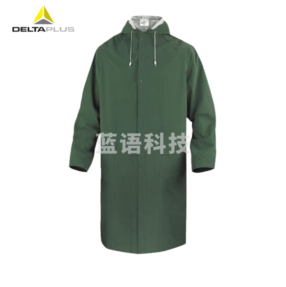 代尔塔  连体雨衣 聚酯绦纶雨衣 （绿）  407005