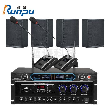 润普RP-E602 会议室音频系统/音响组合/影院KTV音响功放无线麦克风套装