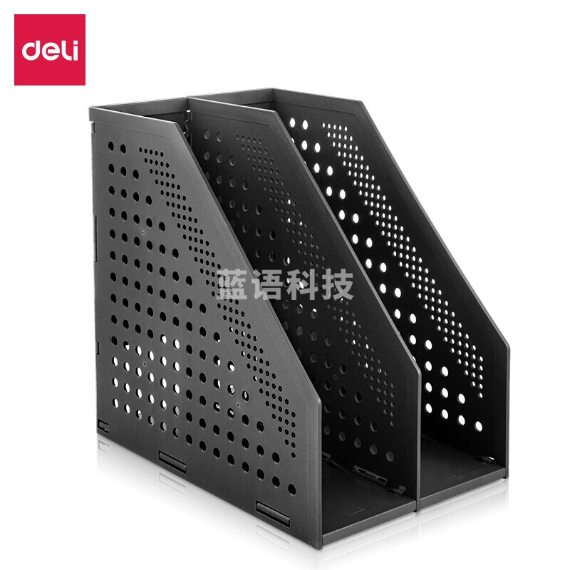 得力78999两联折叠文件框(深灰)(只)