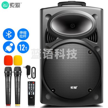 索爱(soaiy)SA-T20 12英寸广场舞音响 蓝牙拉杆音箱户外K歌便携式音响