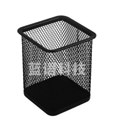 得力deli网状方形笔筒9174(黑色)