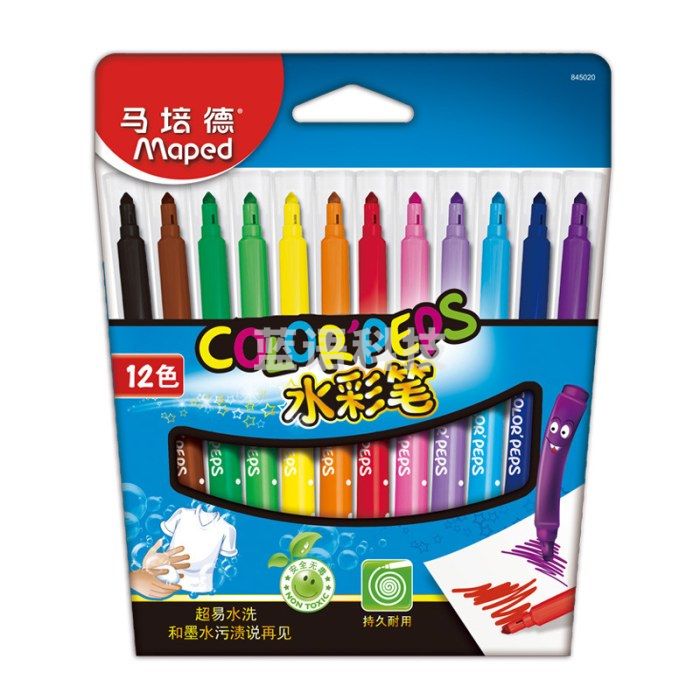 马培德 845020CH 盒装水彩笔 12色