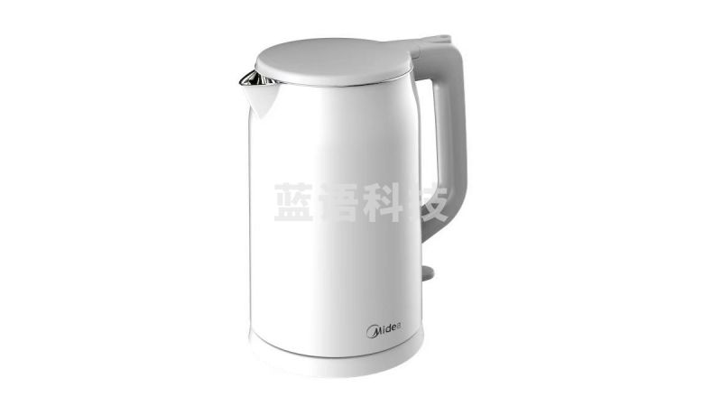 美的（Midea）MK-AEK1769  电热水壶  1.7L大容量  家用烧水壶  双层防烫  304不锈钢水壶【白色】