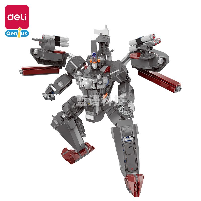 得力YP118积木套装巡洋战甲(一变二)(混)(盒)