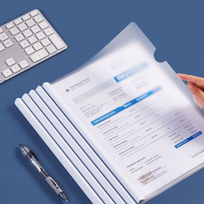 齐心 Q312 大容量 报告夹 A4 抽杆式 60张