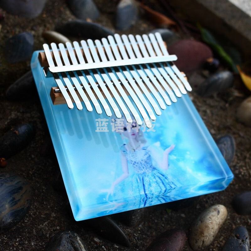 海之韵7音/21音水晶彩色卡林巴透明kalimba卡通拇指琴小众乐器 17音水晶H558