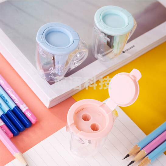 得力(deli) 0551 茶杯双孔卷笔刀 颜色随机