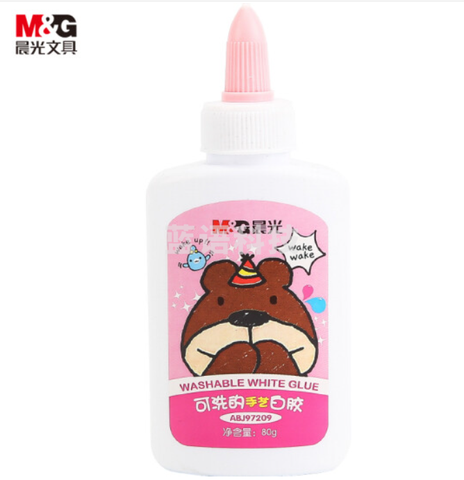 晨光(M&G)文具80g可水洗学生手工DIY白胶 美术课高粘性白乳胶水 单个装(颜色随机)ABJ97209