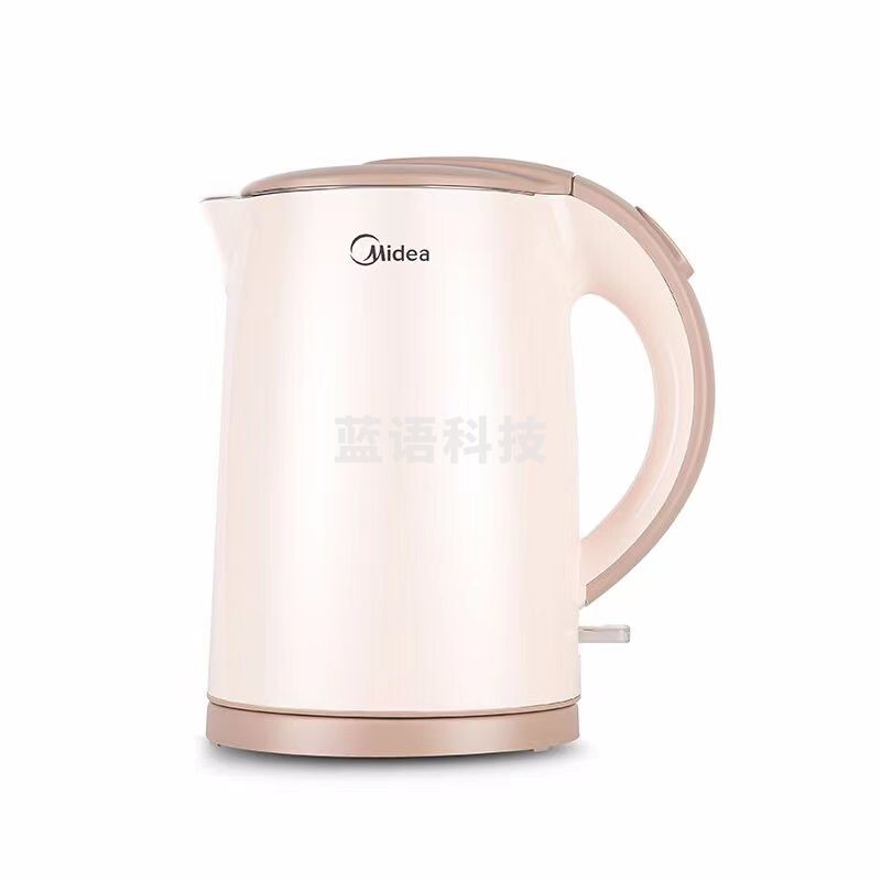 美的（Midea）MK-H415E2J   304不锈钢电热水壶   1.5L家用  双层防烫  浅粉色（线下同款）