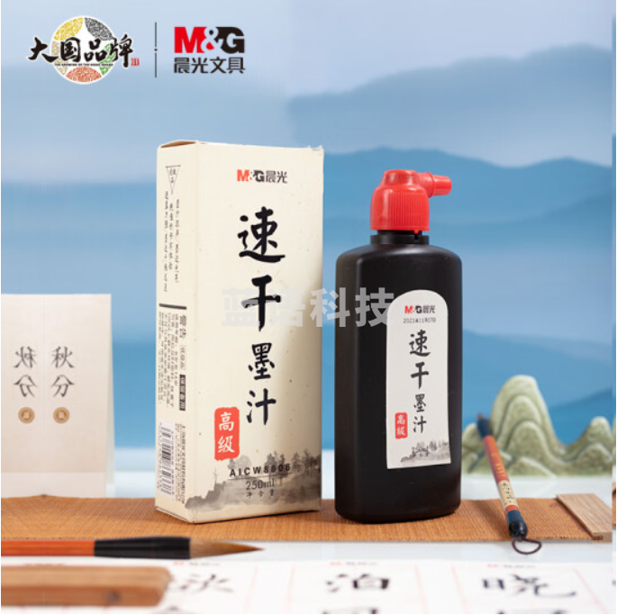 晨光(M&G)文具250ml高级速干墨汁 创作墨汁 文房四宝初学者书法绘画墨水 单瓶装AICW8806