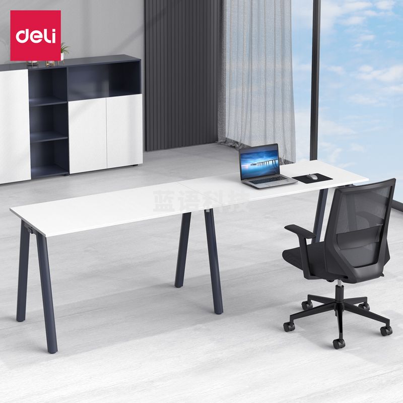 得力DP001单人位职员边桌600*1200*750MM(白)(套)