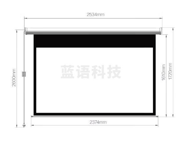 峰米 S1R 电动投影幕布 100英寸
