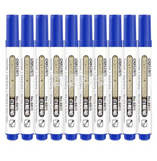 得力6811白板笔(蓝色)