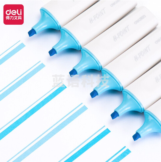 得力S604荧光笔(晴天蓝)(支)