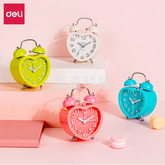 得力(deli)9034 心型闹钟 颜色随机