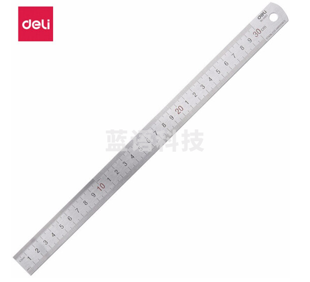 得力(deli)8463钢直尺30cm(银色)(只)