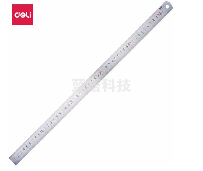 得力(deli)8464钢直尺50cm(银色)(只)