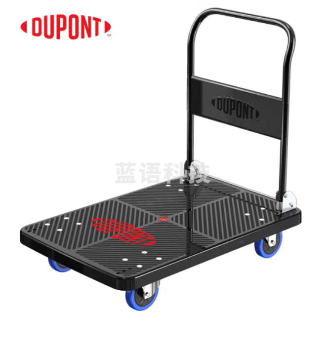 杜邦 90*60 承重800斤平板小推车折叠手拉货车塑料搬运拉杆拖车