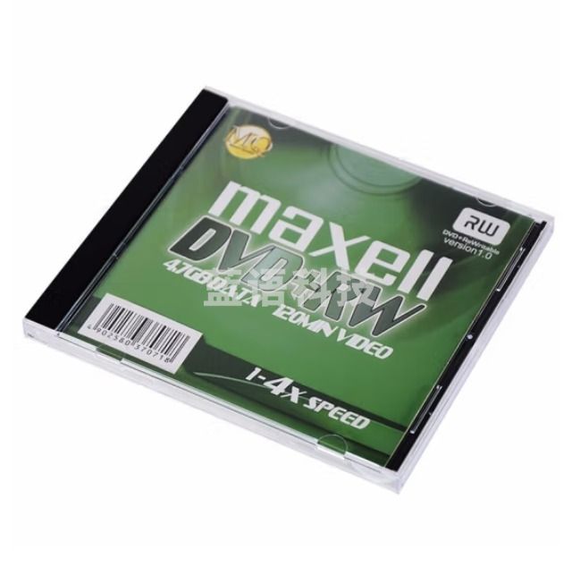 麦克赛尔 DVD+RW光盘  可擦写空白光盘 刻录光盘 光碟 4速4.7G台产 1片盒装