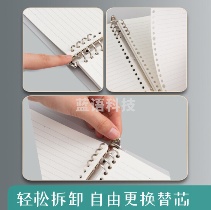 晨光(M&G)文具b5活页本 60张笔记本本子不硌手 8孔活页纸外壳可拆卸替芯 考研线圈错题作业本 APY8C19PA-ZZ