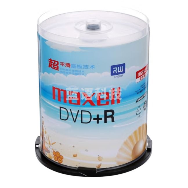 麦克赛尔 DVD+R光盘 刻录光盘100片装 空白光盘 M2系列16速4.7G