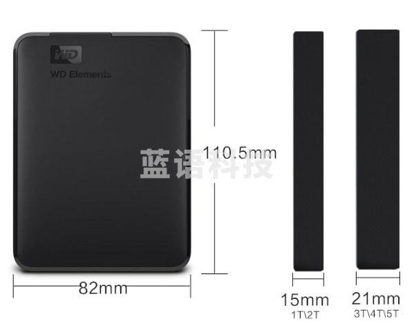 西部数据(WD) 移动硬盘USB3.0高速Elements新元素2.5英寸外置机械存储便携家用办公 新元素1TB【WDBUZG0010BBK】