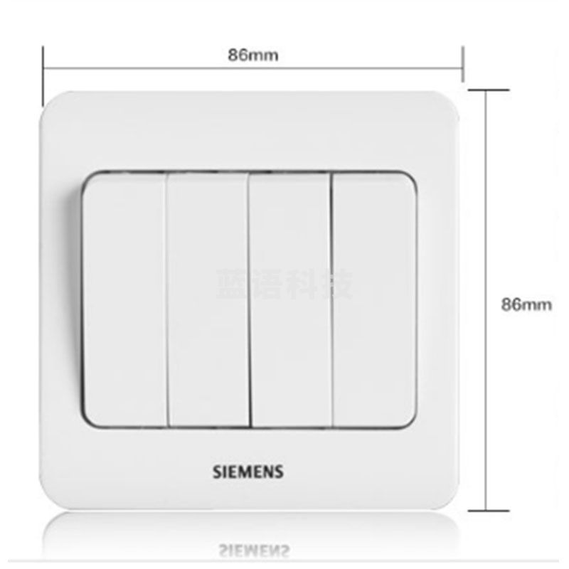 西门子 x-86 四联开关 白色(单位：个)