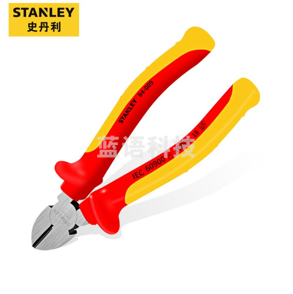 史丹利（STANLEY）绝缘斜嘴钳斜口钳电工斜咀钳子6英寸 84-009-23  货号：JC