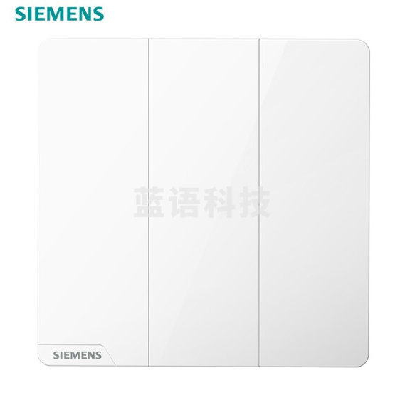 西门子(SIEMENS) 致琦白系列 开关插座 三开单控 开关面板   货号：ZF