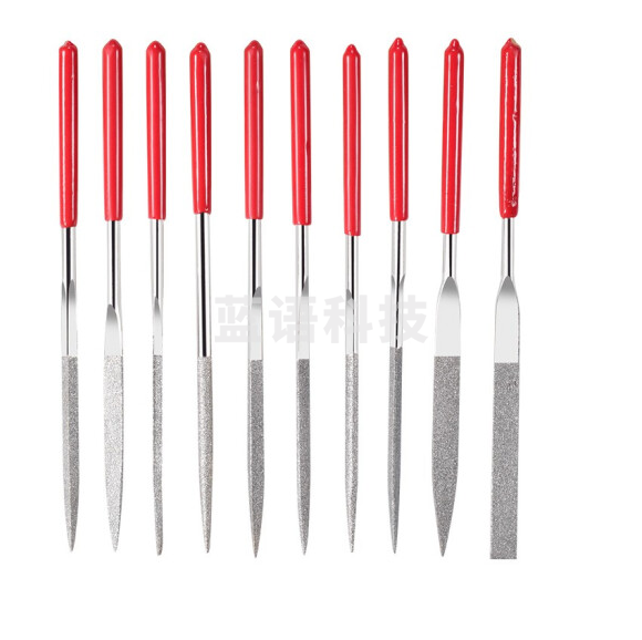 金刚石锉刀10件套 钢挫圆挫扁挫半圆锉方形挫三角锉   货号：JC
