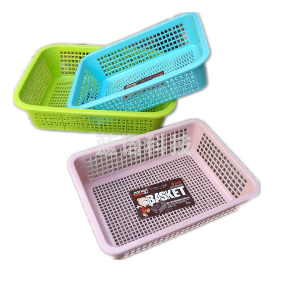 健安  长方形滤水篮 厨房果蔬箩 塑料筛 淘米筛 方筛  长32cm 宽23.3cm 高7.5cm 小号 5015货号：LJ