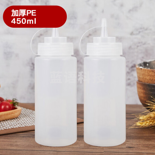挤酱瓶沙拉酱挤压瓶调料瓶 烘焙酱汁壶450ml    货号：JC