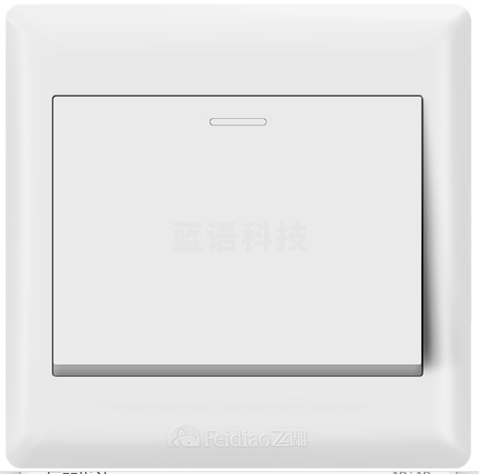 飞雕 一位双控 86型墙壁面开关E5-A 白色 单开双控 一开墙壁开关
