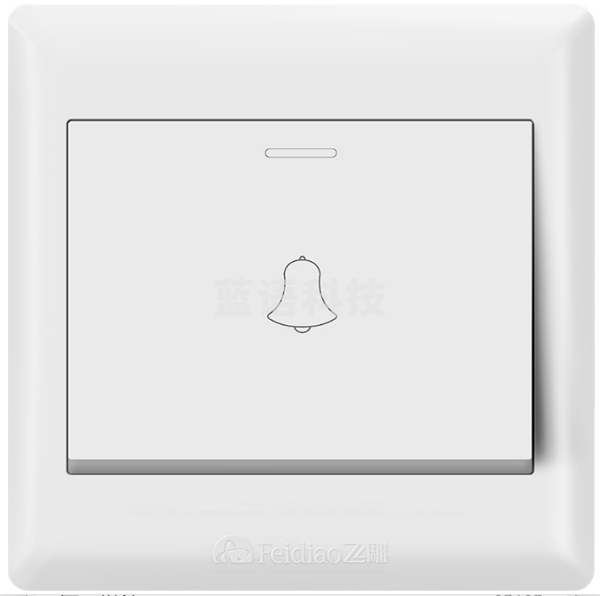 飞雕 门铃开关 有线叮咚门铃按钮 自复位面板正品E5-ABW墙壁开关