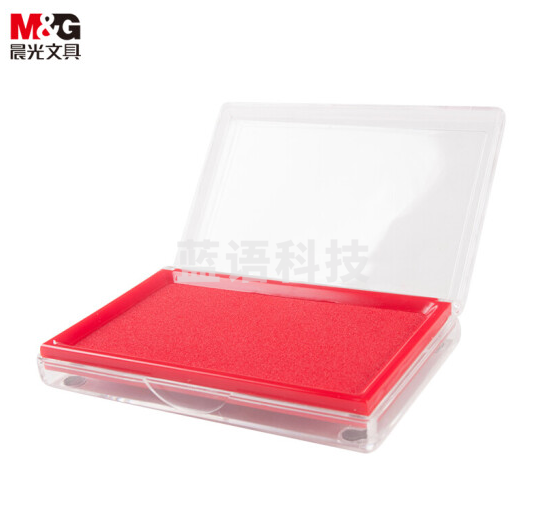 晨光(M&amp;G)AYZ97513印台 透明方形红色 12个装