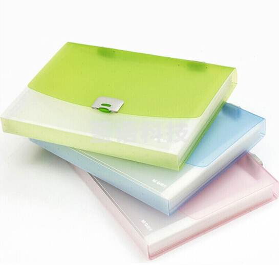 晨光 12个风琴包资料包文件包 蓝绿粉灰颜色随机 AWT90961