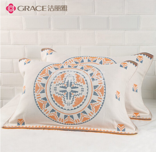 洁丽雅 枕巾全棉纱布 52*76cm