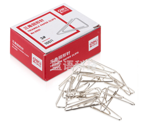 得力0051回形针100枚/盒10盒/包(单位:包)