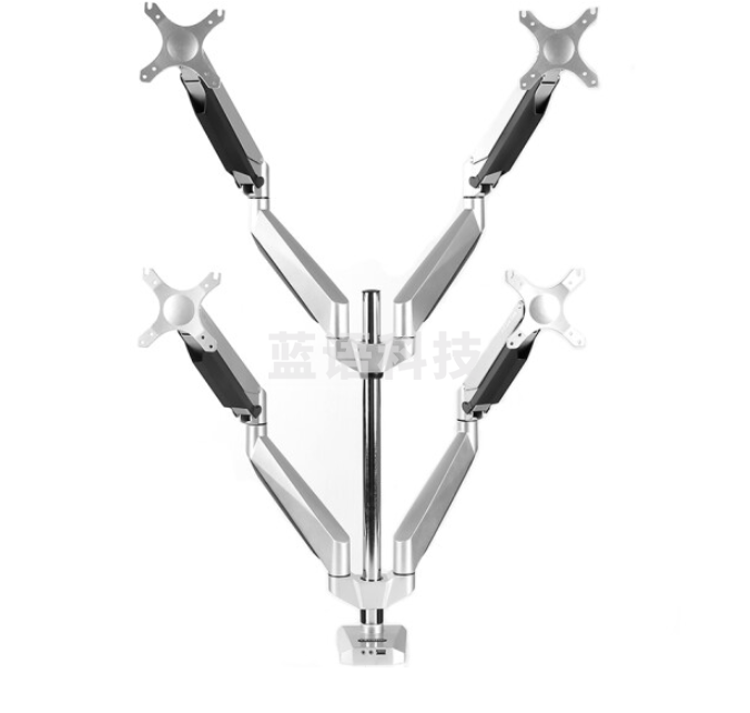 乐歌(Loctek) D7Q电脑显示器支架万向桌面伸缩旋转电脑架显示屏支架增高架 四屏 承重2-9kg 带USB/音频接口