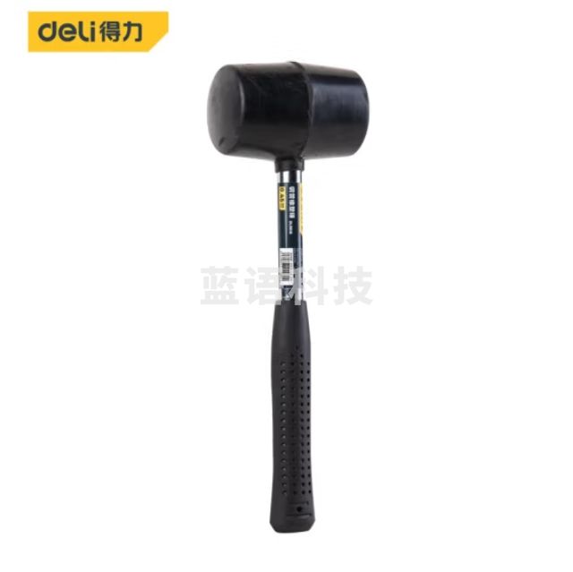 得力 0.45kg 胶皮锤 橡塑锤子塑料榔头锤面直径58mm DL5616