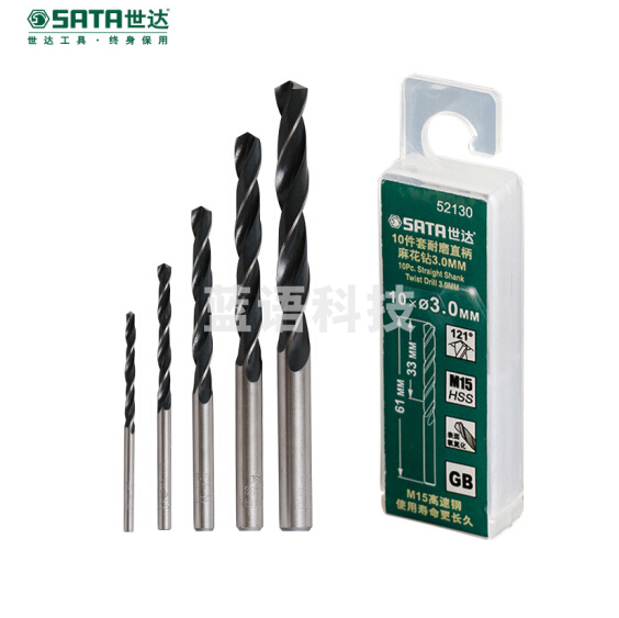 世达（SATA）	10件套耐磨直柄麻花钻2.3MM	52123