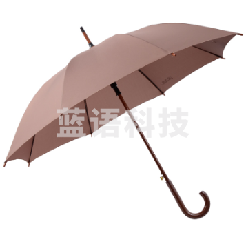 天堂伞弯柄伞木柄伞直杆伞晴雨伞长柄伞半自动伞 118e 咖啡色