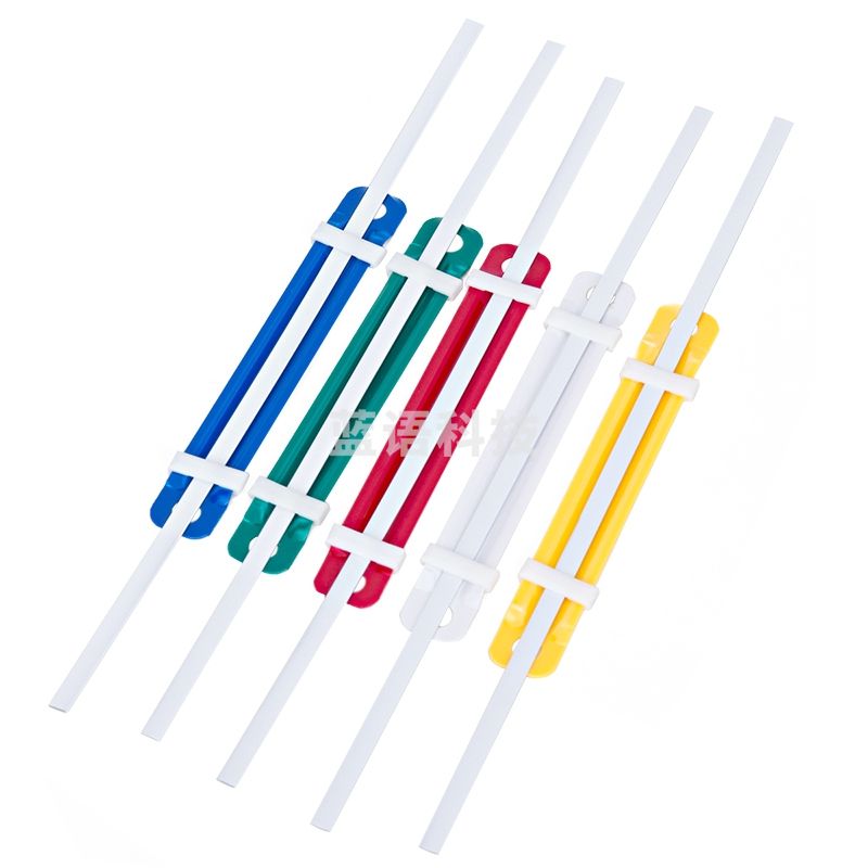 得力5548塑胶装订夹80MM(混)(50套/盒)