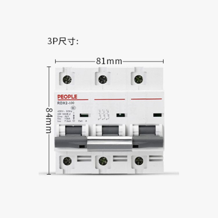 人民电器 RDX2 3P/80A 大功率断路器