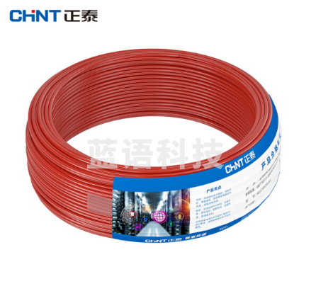 正泰 BV-2.5平方 单芯单股 塑铜线 红色 100米/盘