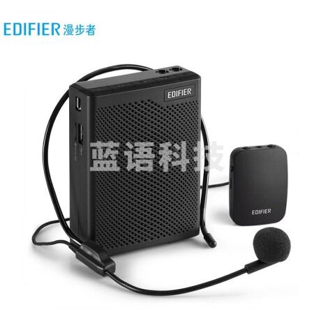 漫步者 (EDIFIER) MF5 无线版便携数码扩音器 小蜜蜂大功率教学专用教师导游扩音器 插卡播放器 黑色