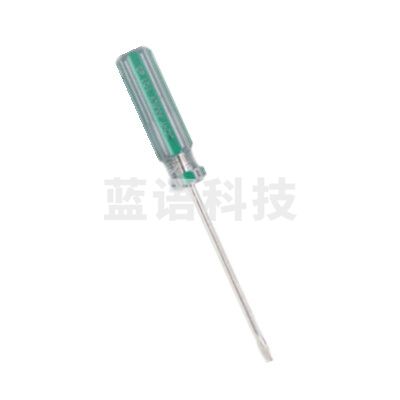 巨联（JULIAN）5*100一字 601系列双色彩条螺丝批水晶透明手柄螺丝刀改锥带磁螺丝刀规格