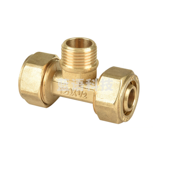 大运 铝塑管外牙三通 T20*3/4M 货号：YC