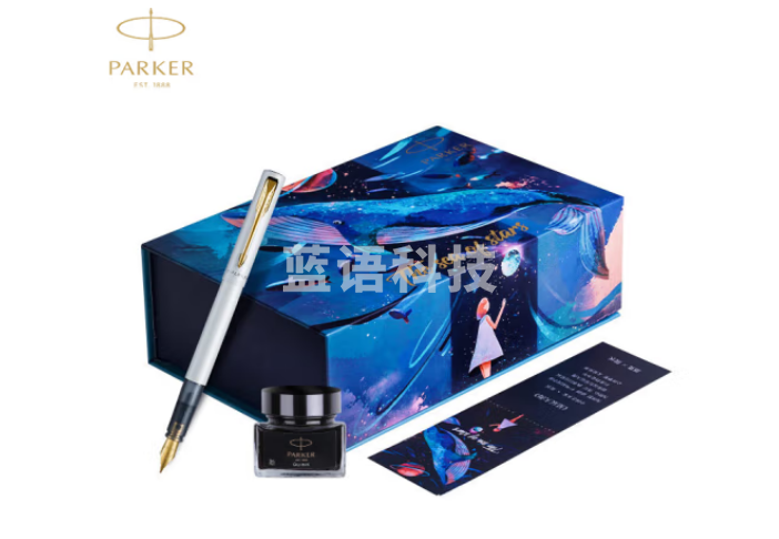 派克（PARKER）钢笔 签字笔 商务办公送礼 男女生日礼物 学生练字 威雅XL贝母白墨水笔+星辰大海礼盒