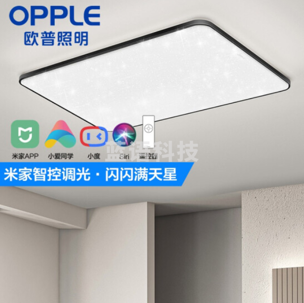 欧普照明（OPPLE）满天星黑1-MX9060A-D1×108WTLED吸顶灯套餐/繁星透光/超薄灯体/米家直连/ai智控调光